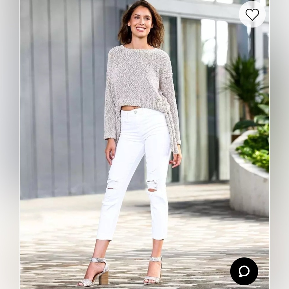 Willow & root Distressed  the mom fit high rise jeans